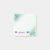 Name + Grüne Abstufungen und Blue Post-it Klebezettel (Vorderseite)