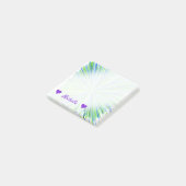 Name + Grüne Abstufungen und Blue Post-it Klebezettel (angewinkelt)