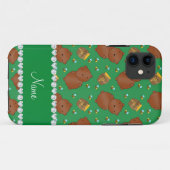 Name Grüne Bären Honigtöpfe Muster Case-Mate iPhone Hülle (Rückseite (Horizontal))