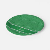 Name grüne Vorreiter Pompoms bullhorns Stars Pappteller (Schrägansicht)