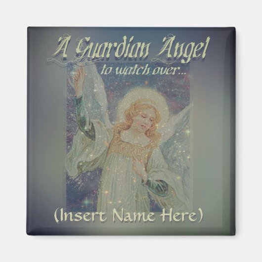 Name Guardian Angel hinzufügen Magnet (Vorne)