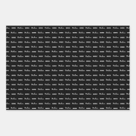 Name | Halloween Wedding Lila Orange Geschenkpapier Set