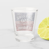 Name || Happy Birthday America 250 Years Flag Schnapsglas (Rückseite)