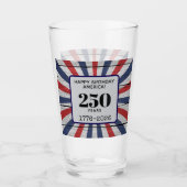 Name || Happy Birthday America Starburst Pint Glas (Vorderseite)