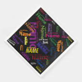 Name Happy Birthday Standard Dinner Napkins hinzuf Serviette (Ecke)