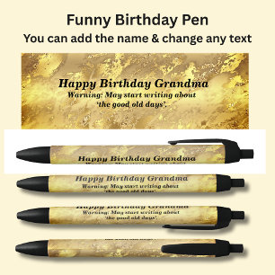 Name Happy Birthday & Warnmeldung hinzufügen Kugelschreiber
