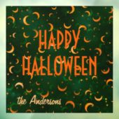 Name Happy Halloween Moons & Stars Bokeh 12"x12" Fensteraufkleber (Blatt 3)