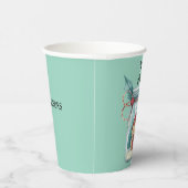 Name, Happy Holidays Magic House Mason Jar 8oz Pappbecher (Rechts)