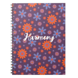 Name Happy Retro Blume 70er Daisy Funny Niedlich h Notizblock