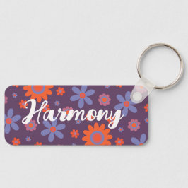 Name Happy Retro Blume 70er Daisy Funny Niedlich h Schlüsselanhänger