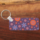 Name Happy Retro Blume 70er Daisy Funny Niedlich h Schlüsselanhänger (Rückseite)