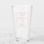 Name Happy Valentines Day Candy Muster Pint Glas (Rückseite)