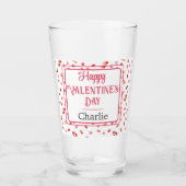 Name Happy Valentines Day Candy Muster Pint Glas (Vorderseite)
