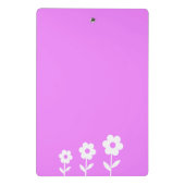 Name-hellpurpurnes und weißes Miniklemmbrett Mini Klemmbrett (Rückseite)
