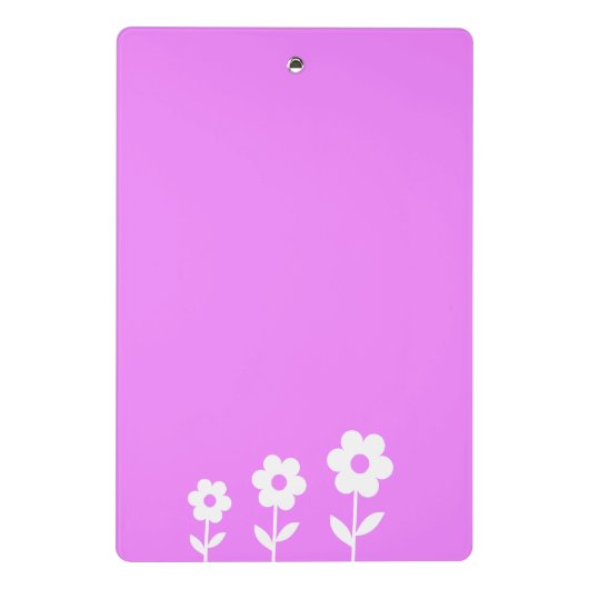 Name-hellpurpurnes und weißes Miniklemmbrett Mini Klemmbrett (Rückseite)