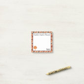 Name, Herbst Karierte Blätter gesegnet Post-it Klebezettel (Auf Schreibtisch)