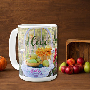 Name, herrliche Herbstfarbe Druck 15oz Tasse