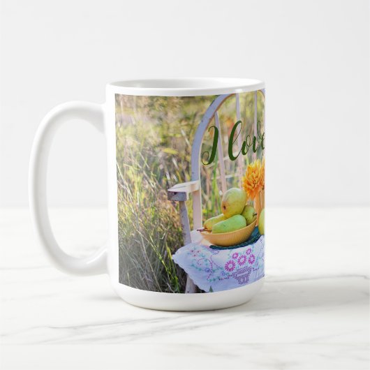 Name, herrliche Herbstfarbe Druck 15oz Tasse (Links)