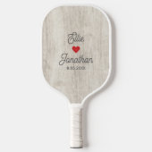Name, Herz, Datum, Einfache Anwendung Pickleball Schläger (Vorderseite)
