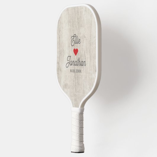 Name, Herz, Datum, Einfache Anwendung Pickleball Schläger (Links)
