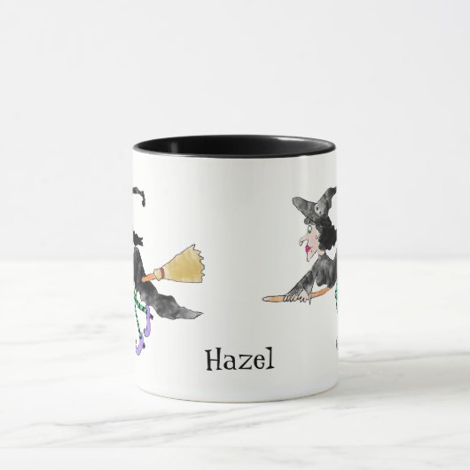 Name-Hexe-Halloween-Tasse Tasse (Zentrum)