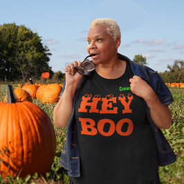 Name, Hey Boo, Plus-Größe Frauen Halloween-T - Shi Große Größe T-Shirt