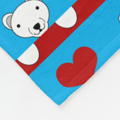Name Himmel blau Eisbären rote Herzen Streifen Fleecedecke (Ecke)