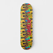 Name hinzufügen, Abstrakte afrikanische Zahlen auf Skateboard (Vorderseite)