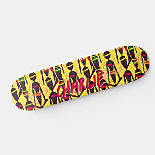 Name hinzufügen, Abstrakte afrikanische Zahlen in Skateboard