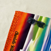 Name hinzufügen, Abstrakter Sonnenuntergang über d Strandtuch (Beispiel)