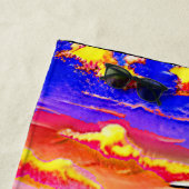 Name hinzufügen, Abstraktes Piratenschiff Strandtuch (Beispiel)