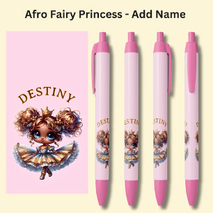 Name hinzufügen, Afro Fairy Princess tanzen auf Ro Kugelschreiber
