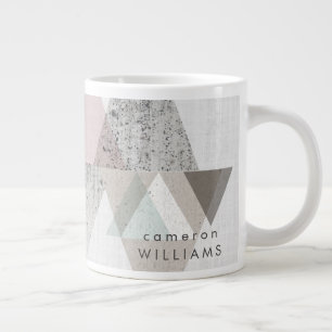 Name hinzufügen  Amuse II  Geometrische Moderne Jumbo-Tasse