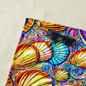 Name hinzufügen, Auflistung Abstrakter Muscheln Bl Strandtuch (Beispiel)