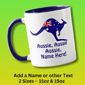 Name hinzufügen, Aussie Aussie Aussie, Blue Kangar Tasse