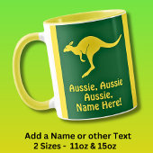 Name hinzufügen, Aussie Aussie Aussie Green Gold K Tasse