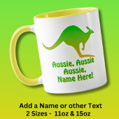 Name hinzufügen, Aussie Aussie Aussie Green Gold K Tasse