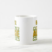 Name hinzufügen, AUSSIE AUSSIE, Gold & Green Typog Kaffeetasse (Mittel)
