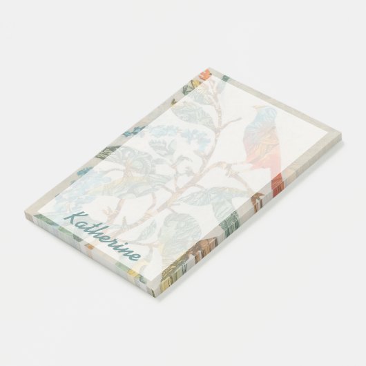 Name hinzufügen| Aviäre Collage II Post-it Klebezettel (angewinkelt)