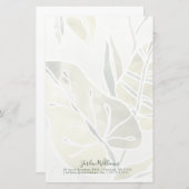 Name hinzufügen| Batik-Blätter Briefpapier (Vorne/Hinten)