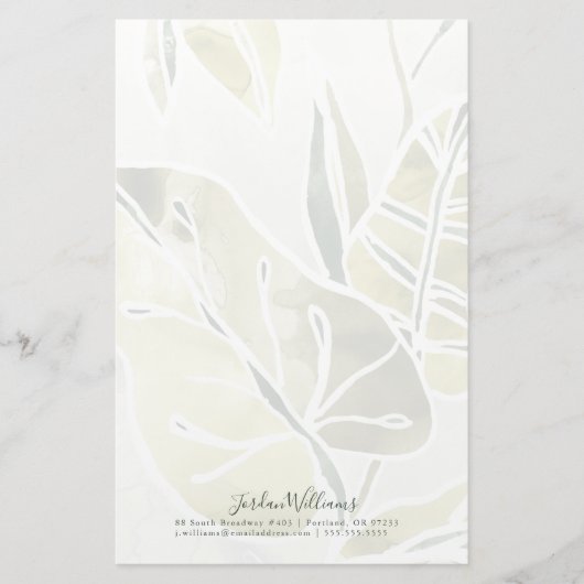 Name hinzufügen| Batik-Blätter Briefpapier (Vorderseite)