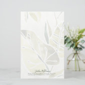 Name hinzufügen| Batik-Blätter Briefpapier (Stehend Vorderseite)