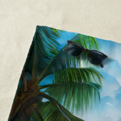 Name hinzufügen, Beachszene mit roten Blume Strandtuch (Beispiel)