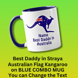Name hinzufügen, Best Daddy Australia, Blue Kangar Tasse