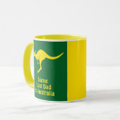 Name hinzufügen, Bester Vater Australien Green Gol Tasse (Vorderseite Links)