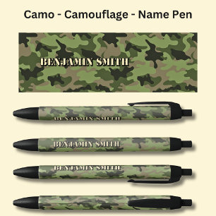 Name hinzufügen, Camouflage Brown Olive Green Kugelschreiber