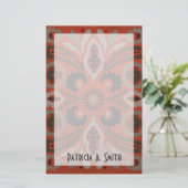 Name hinzufügen| Cinnabar Suzani II Briefpapier (Stehend Vorderseite)