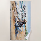 Name hinzufügen, deutscher Kurzzeiger in Wellen Strandtuch (Vorderseite)