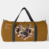 Name hinzufügen, deutscher Schäferhund, der aus Duffle Bag (Vorderseite)