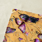 Name hinzufügen, Fantasie Butterfly Mauve Iridesce Strandtuch (Beispiel)